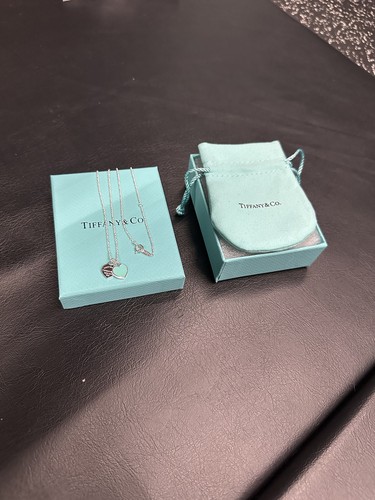 Tiffany blue double heart - blue,